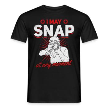 Funny photography that I can take at any time - Men's T-Shirt - black - Front - AI Model Male 178 light (178cm)