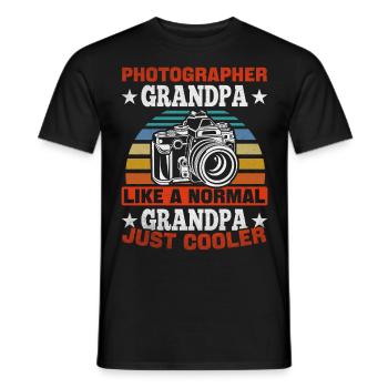 Photographe Grand-père comme un grand-père normal est facile - T-shirt homme - noir - Devant - AI Model Male 178 light (178cm)