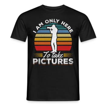 Photography I'm only here to take photos - Men's T-Shirt - black - Front - AI Model Male 178 light (178cm)