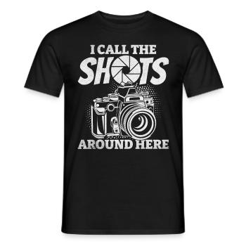 Ich nenne die Aufnahmen hier Foto Kamera Fotograf - Männer T-Shirt - Schwarz - Vorne - AI Model Male 178 light (178cm)