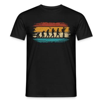 Photo Camera Photographer Evolution Retro Photography - Men's T-Shirt - black - Front - AI Model Male 178 light (178cm)