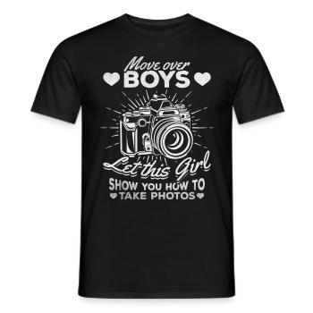 Photography Girl - Let yourself be pampered by this - Men's T-Shirt - black - Front - AI Model Male 178 light (178cm)