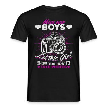 Let this girl show you how to - Men's T-Shirt - black - Front - AI Model Male 178 light (178cm)