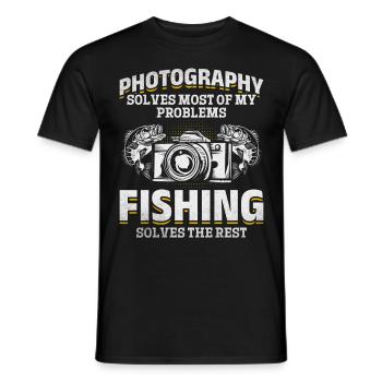 La photographie résout la plupart de mes problèmes avec - T-shirt homme - noir - Devant - AI Model Male 178 light (178cm)