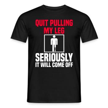 Fauteuil roulant amputé pour handicapés invalidés - T-shirt homme - noir - Devant - AI Model Male 178 light (178cm)