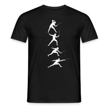 Fencing Sword Fencing Duel Gift Idea - Men's T-Shirt - black - Front - AI Model Male 178 light (178cm)
