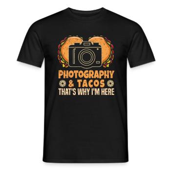 Photographie & Tacos C’est pourquoi je suis plus drôle ici - T-shirt homme - noir - Devant - AI Model Male 178 light (178cm)