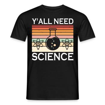 Scientist Physicist Chemist Teacher - Men's T-Shirt - black - Front - AI Model Male 178 light (178cm)