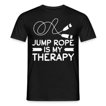 Rope jumping Skipping rope Rope jumping Skipping - Men's T-Shirt - black - Front - AI Model Male 178 light (178cm)
