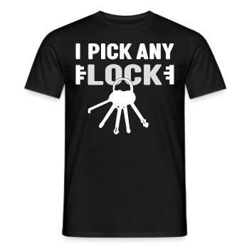 Technologie de sécurité de serrurier - T-shirt homme - noir - Devant - AI Model Male 178 light (178cm)