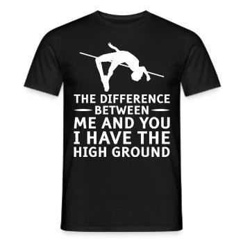 Stabhochsprung Stabspringer Leichtathletik - Männer T-Shirt - Schwarz - Vorne - AI Model Male 178 light (178cm)