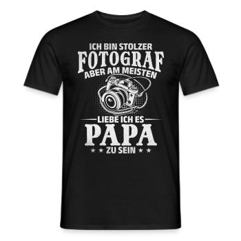 Fotograf Papa Fotografen Fotografie Ich bin - Männer T-Shirt - Schwarz - Vorne - AI Model Male 178 light (178cm)