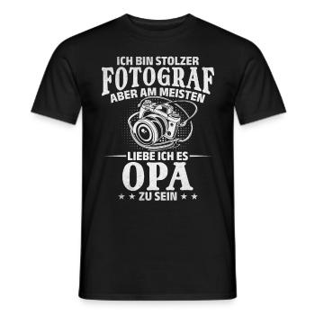 Fotograf Opa Fotografen Fotografie Ich bin Stolzer - Männer T-Shirt - Schwarz - Vorne - AI Model Male 178 light (178cm)