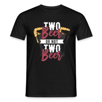 Bière - T-shirt homme - noir - Devant - AI Model Male 178 light (178cm)