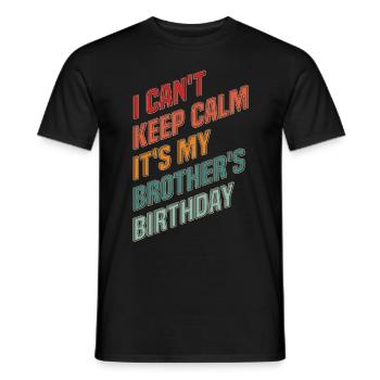 Birthday Brother's Birthday Party Children's Birthday Party - Men's T-Shirt - black - Front - AI Model Male 178 light (178cm)