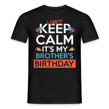 Birthday Brother's Birthday Party Children's Birthday Party - Men's T-Shirt - black - Front - AI Model Male 178 light (178cm)