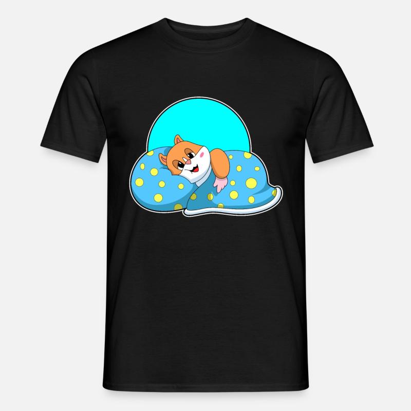 Hamsters sleeping with blankets - Men's T-shirt - black