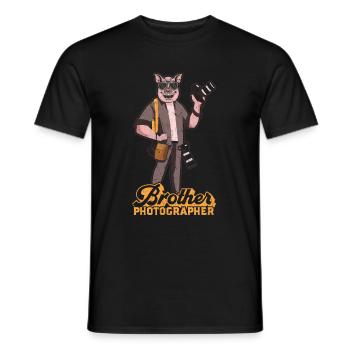 Photography Lover Photo Brother Photographer - Men's T-Shirt - black - Front - AI Model Male 178 light (178cm)