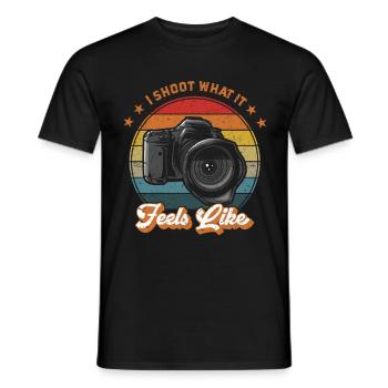 Les amateurs de photographie je photographie comme il se doit - T-shirt homme - noir - Devant - AI Model Male 178 light (178cm)