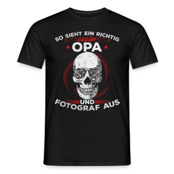 Fotograf Opa Kamera Fotografie Fotografen Opa - Männer T-Shirt - Schwarz - Vorne - AI Model Male 178 light (178cm)