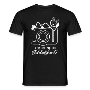 Photography Mein offizieller Schlaf-Shirt- - Männer T-Shirt - Schwarz - Vorne - AI Model Male 178 light (178cm)