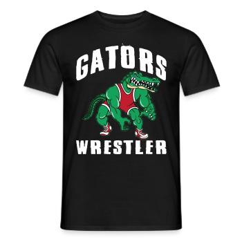 Crocodile Alligator Wrestling Reptile Cadeau - T-shirt homme - noir - Devant - AI Model Male 178 light (178cm)