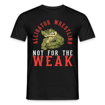 Crocodile Alligator Wrestling Reptile Cadeau - T-shirt homme - noir - Devant - AI Model Male 178 light (178cm)