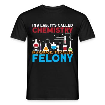 Scientist Chemist Physicist Physics Gift - Men's T-Shirt - black - Front - AI Model Male 178 light (178cm)