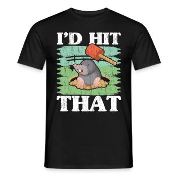 Je rencontrerais le liquide taupe animal sauvage - T-shirt homme - noir - Devant - AI Model Male 178 light (178cm)