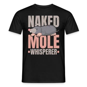 Naked Mole Whisperer Wildlife Animal Mole - Men's T-Shirt - black - Front - AI Model Male 178 light (178cm)
