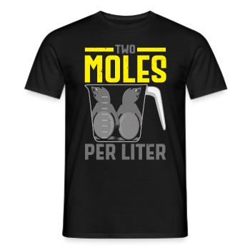 Deux moles par litre de connaissances sur les chuchoteurs de taupes - T-shirt homme - noir - Devant - AI Model Male 178 light (178cm)