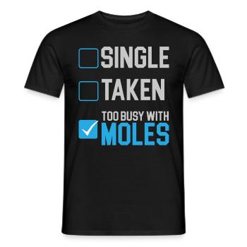 Too busy with moles Animal molef - Men's T-Shirt - black - Front - AI Model Male 178 light (178cm)