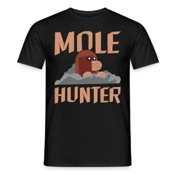 Mole Hunter Animal Hunter Taupe d’animal sauvage - T-shirt homme - noir - Devant - AI Model Male 178 light (178cm)