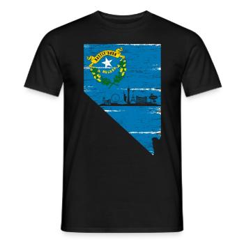Nevada États-Unis État d’Amérique Nevadan Carson City - T-shirt homme - noir - Devant - AI Model Male 178 light (178cm)