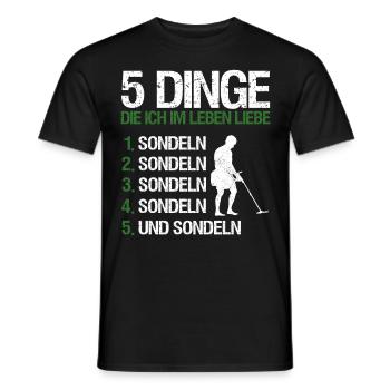 Sondeln Ausflug Sondengänger Geschenkidee - Männer T-Shirt - Schwarz - Vorne - AI Model Male 178 light (178cm)