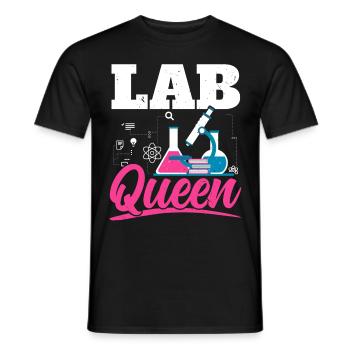 Laboratory Queen Biologist Science Teacher Biolog - Men's T-Shirt - black - Front - AI Model Male 178 light (178cm)