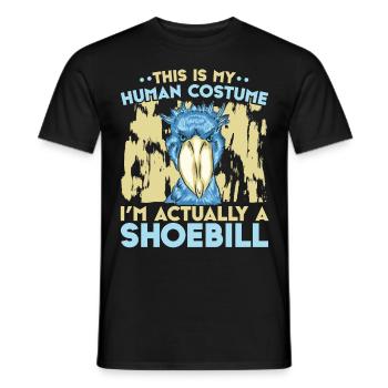 Ich bin eigentlich ein Schuhschnabel-Storch-Wal-Ko - Männer T-Shirt - Schwarz - Vorne - AI Model Male 178 light (178cm)