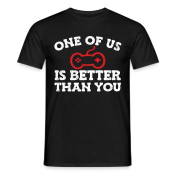 Joueur PC Gamer Gaming Dicton amusant - T-shirt homme - noir - Devant - AI Model Male 178 light (178cm)