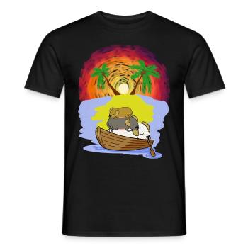 Aventure Loisirs Vacances Prêts pour chiens Chapeaux endormis - T-shirt homme - noir - Devant - AI Model Male 178 light (178cm)