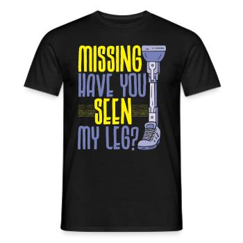 Vermisst Haben Sie mein Bein gesehen Amputierter A - Männer T-Shirt - Schwarz - Vorne - AI Model Male 178 light (178cm)