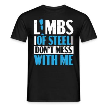 Gliedmaßen aus Stahl Amputation Amputierter Amputi - Männer T-Shirt - Schwarz - Vorne - AI Model Male 178 light (178cm)