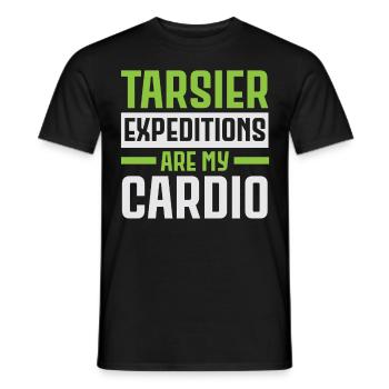 Tarsier expeditions are my heart leaf animal Tars - Men's T-Shirt - black - Front - AI Model Male 178 light (178cm)