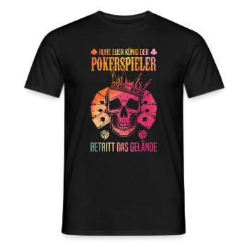 Joueurs de poker - Reposez votre roi des joueurs de poker - T-shirt homme - noir - Devant - AI Model Male 178 light (178cm)