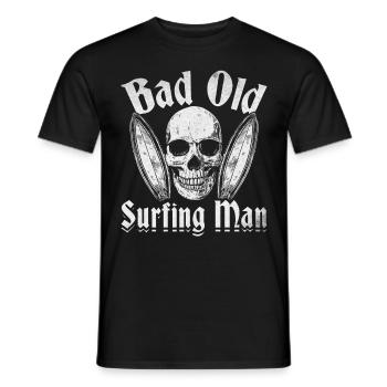 Wave Surfer Bad Old Surfer Man Surfer - Männer T-Shirt - Schwarz - Vorne - AI Model Male 178 light (178cm)