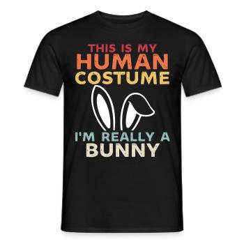 C’est mon costume humain je suis vraiment un lapin - T-shirt homme - noir - Devant - AI Model Male 178 light (178cm)