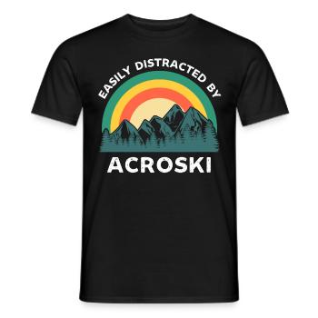 Easily distracted by Acroski - Men's T-Shirt - black - Front - AI Model Male 178 light (178cm)