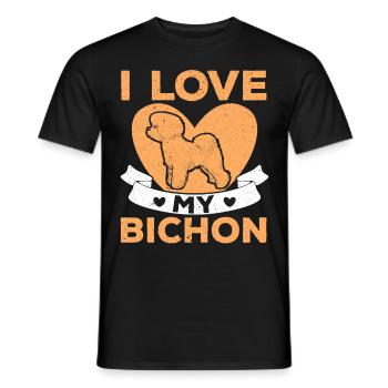 Bichon Frise Dog Lover Dog Breeder chiot Pfo - T-shirt homme - noir - Devant - AI Model Male 178 light (178cm)