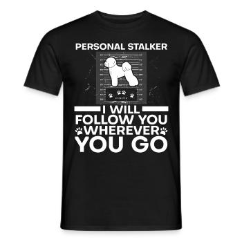 Bichon Frise Hundeliebhaber Hundezüchter Welpe Pfo - Männer T-Shirt - Schwarz - Vorne - AI Model Male 178 light (178cm)