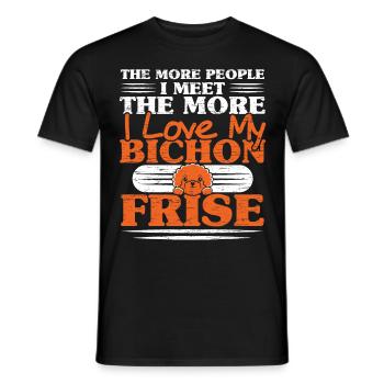 Bichon Frise Dog Lover Dog Breeder chiot Pfo - T-shirt homme - noir - Devant - AI Model Male 178 light (178cm)