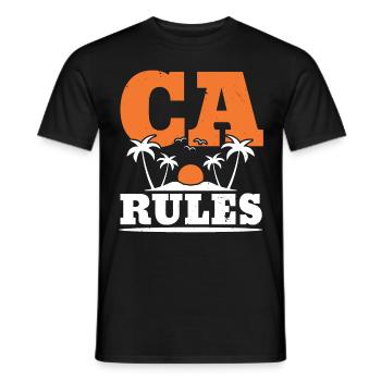 USA Flagge Amerika Reisen Kalifornier Kalifornien - Männer T-Shirt - Schwarz - Vorne - AI Model Male 178 light (178cm)